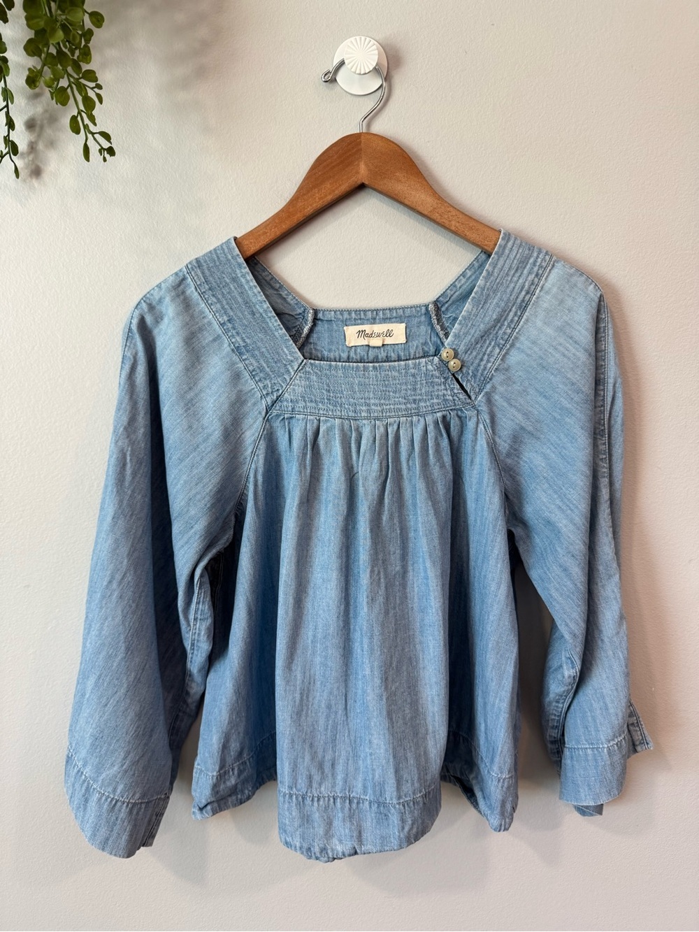 Madewell Soft Blue Denim Peasant Tunic